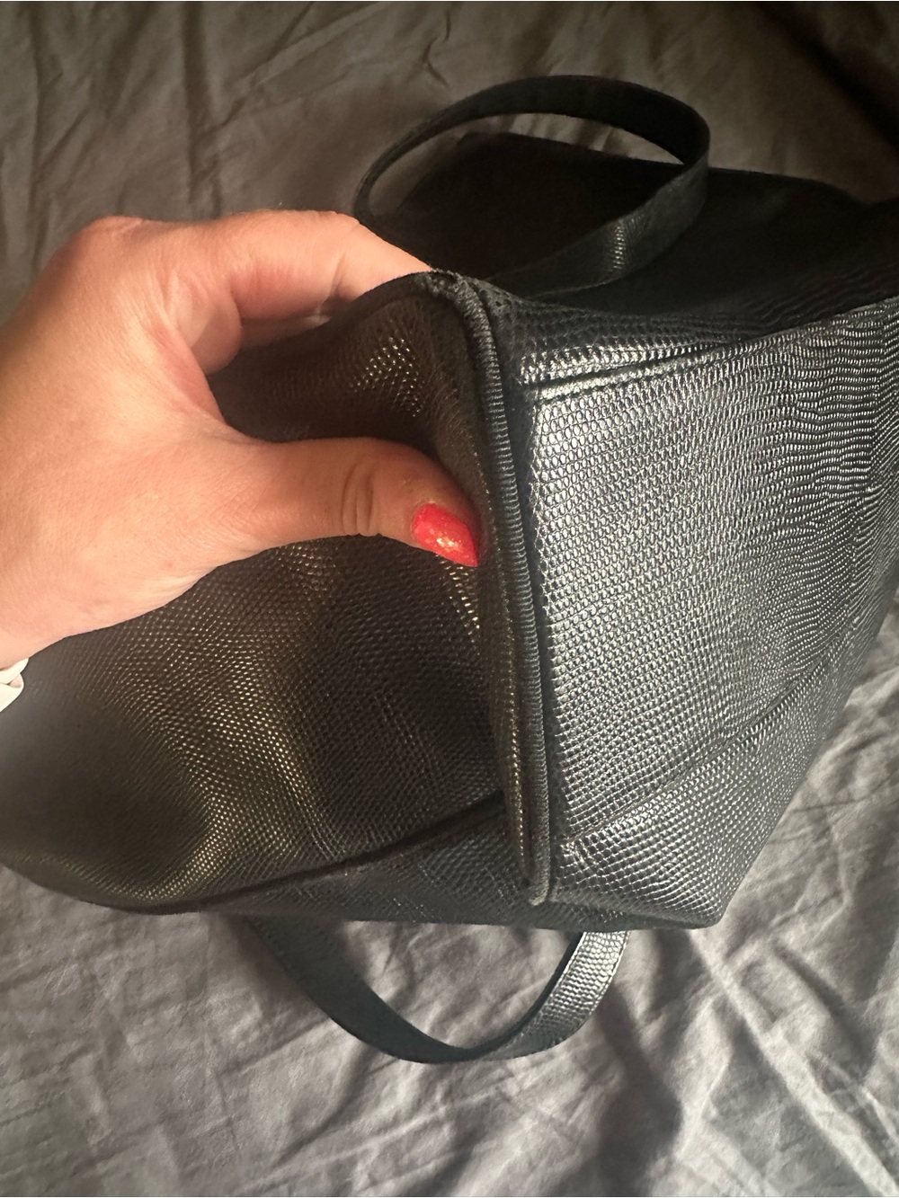 Salvatore Ferragamo Black Leather Tote with Gold Logo Accent - Picture 7 of 11